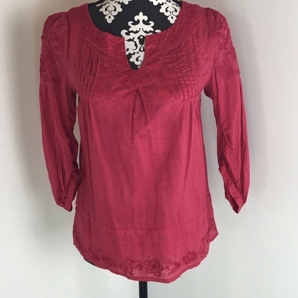 Marc Jacobs Embroidered Pull On Cotton Top - Picture 1 of 8